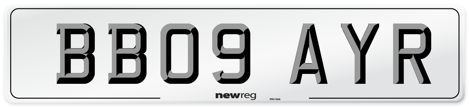 BB09 AYR Number Plate from New Reg